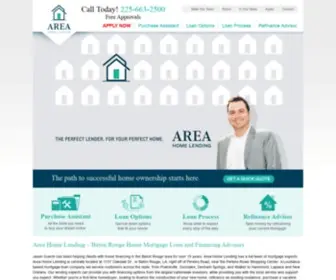 Areahomelending.com(Baton Rouge Home Loan Mortgage and Refinancing Experts) Screenshot