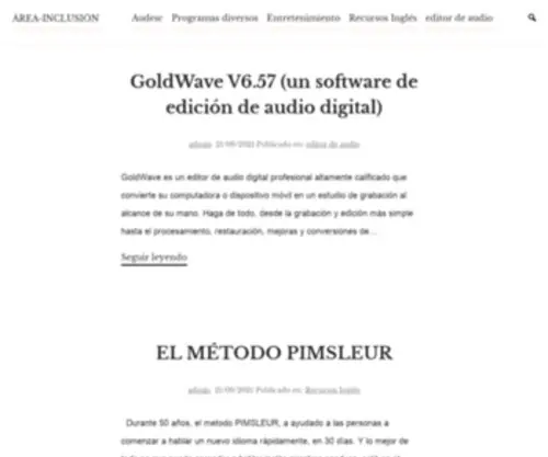 Areainclusion.com(ÁREA) Screenshot