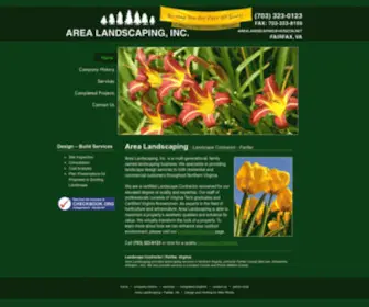 Arealandscapinginc.com(Area Landscaping) Screenshot