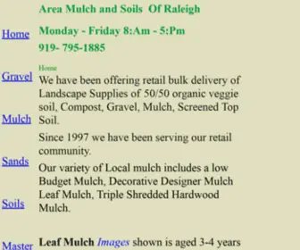 Areamulchandsoils.com(Area Mulch and Soils) Screenshot