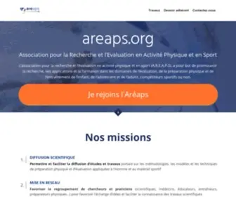 Areaps.org(Association Recherche et Évaluation en Activité Physique et en Sport) Screenshot