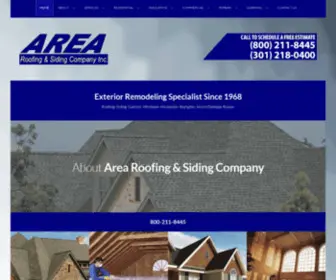 Arearoofing.com(AREA Roofing & Siding Company) Screenshot