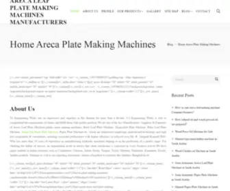 Arecaplatemachines.com(Mara Chekku Machine Manufacturers) Screenshot