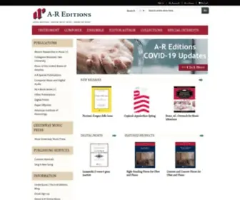 Areditions.com(A-R Editions) Screenshot