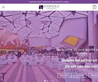 Areeka.ae(Event Furniture Rentals in Dubai) Screenshot