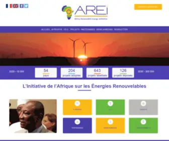 Arei.info(Africa Renewable Energy Initiative) Screenshot