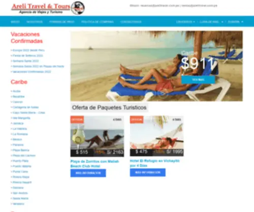 Arelitravel.com.pe(Promociones y Paquetes Turisticos Fiestas Patrias 2017) Screenshot