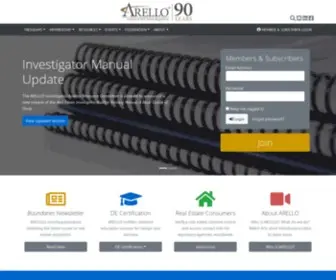 Arello.org(ARELLO Home) Screenshot