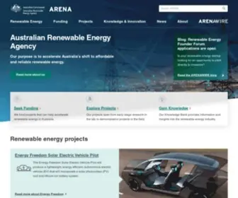 Arena.gov.au(The Australian Renewable Energy Agency (ARENA)) Screenshot