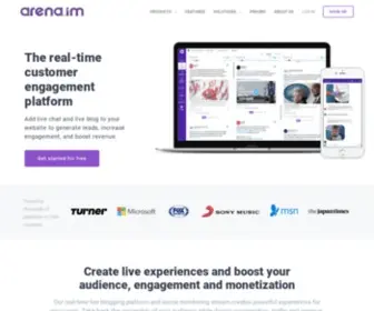 Arena.im(Real-time liveblog, social content, chat, widgets all in one platform) Screenshot