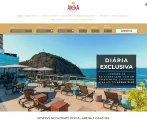 Arenacopacabanahotel.com.br(Arena Hotéis) Screenshot