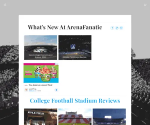 Arenafanatic.com(Stadium Reviews) Screenshot