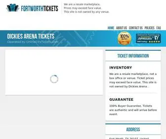 Arenafortworth.com(Dickies Arena Fort Worth) Screenshot