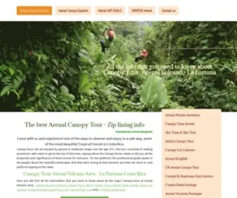 Arenalcanopy.com(Best Arenal Canopy Tour Volcano Zip line La Fortuna) Screenshot