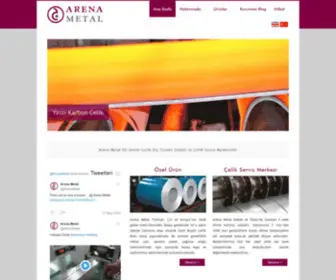 Arenametal.com.tr(Arena Metal: Demir Çelik Dış Ticaret Şirketi ve Çelik Servis Merkezi) Screenshot