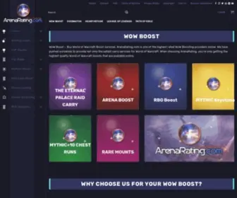 Arenarating.com(Professional Boosting) Screenshot