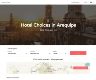 Arequipahotels24.com(Arequipa hotels & apartments) Screenshot