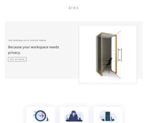 Arescabins.com(Ares) Screenshot