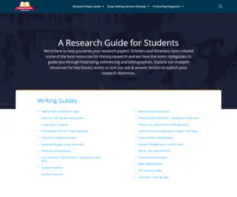 Aresearchguide.com(A Research Guide for Students) Screenshot