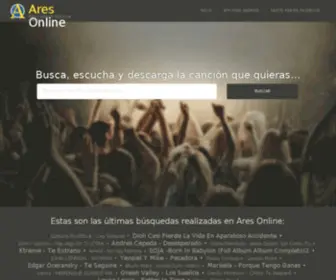 Aresonline.org(Descargar música gratis) Screenshot