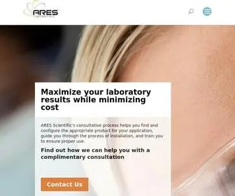 Aresscientific.com(ARES Scientific) Screenshot