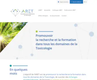 Aret.asso.fr(Association pour la Recherche en Toxicologie) Screenshot