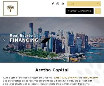 Arethacapital.com(Aretha Capital Partners) Screenshot