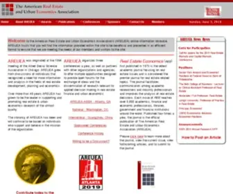 Areuea.org(American Real Estate and Urban Economics Association) Screenshot