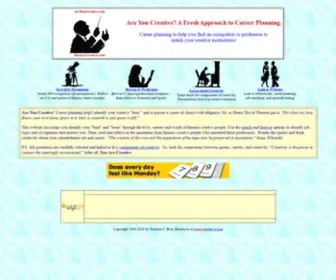 Areyoucreative.com(A Fresh Approach to Career Planning) Screenshot