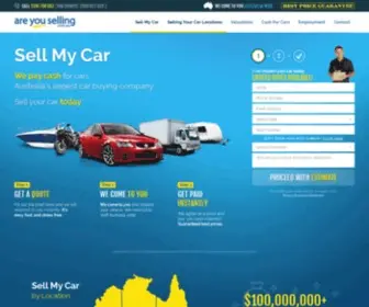 Areyouselling.com.au(Cash For Cars) Screenshot