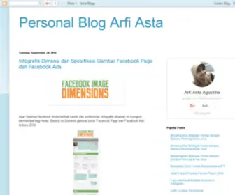 Arfiasta.com(Blognya Arfi Asta) Screenshot