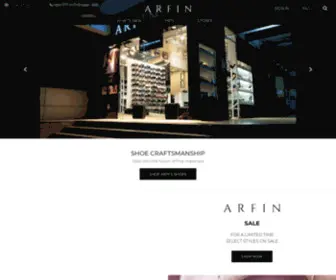 Arfinofficial.com(Luxury Handcrafted Footwear Co) Screenshot