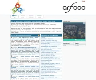 Arfooo.net(SEO for webmasters) Screenshot