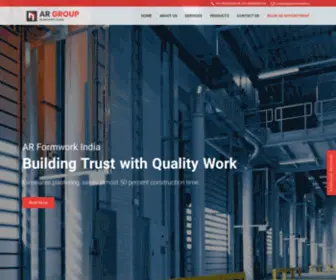 Arformworks.com(Top Aluminium Formwork Company & Formwork System in India) Screenshot