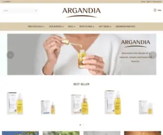 Argandia.com(Découvrez nos produits cosmétiques à base d'Argan et de Figue de Barbarie) Screenshot