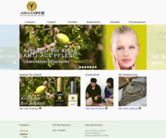 Arganpur.de(Die wertvollsten Öle der WeltArganpur) Screenshot