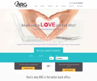 Argbackoffice.com(Full Back Office EOR & Payroll Funding for Staffing Firms) Screenshot