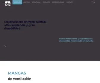 Argcarpas.com(Fabricantes y exportadores de productos para minería e industria) Screenshot