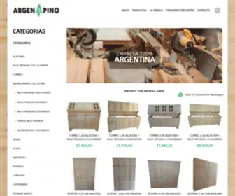 Argenpino.com.ar(Fabrica de muebles en madera de pino) Screenshot