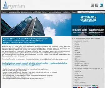 Argentum-LLC.com(Document Legalisation and Attestation for acceptance in Dubai) Screenshot