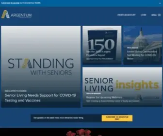 Argentum.org(Expanding Senior Living) Screenshot
