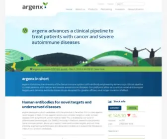 Argenx.com(Reaching Patients Through Immunology Innovation) Screenshot