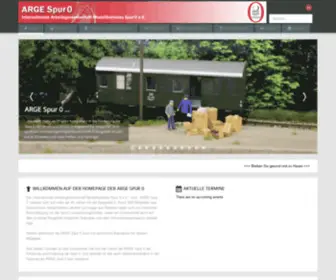 Argespur0.de(Internationale Arbeitsgemeinschaft Modellbahnbau Spur 0 e.V) Screenshot