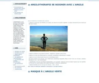 Argilotherapie.fr(Les bienfaits de l'argile) Screenshot