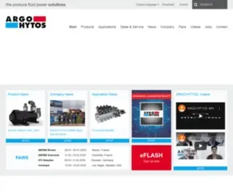 Argo-Hytos.com(As a components and system supplier ARGO) Screenshot