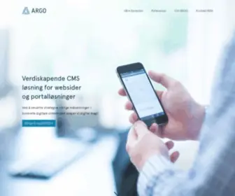 Argo.no(Brukervennlig og moderne CMS løsning for websider og portaler) Screenshot