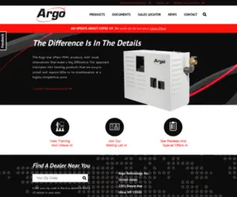 Argocontrols.com(Argo Technology) Screenshot