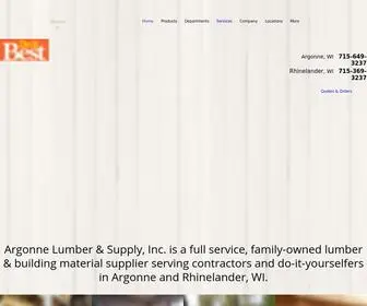 Argonnelumber.com(Lumber) Screenshot