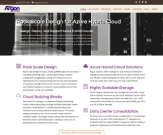 Argonsys.com(Rack Scale Design for Azure Hybrid Cloud) Screenshot