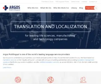 Argosmultilingual.com(As a leading language service provider our mission) Screenshot